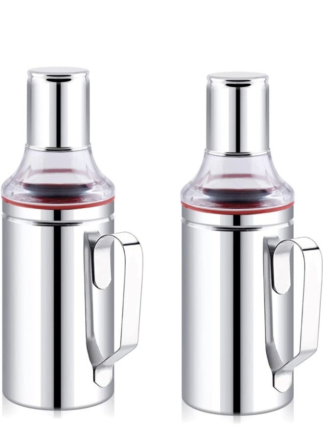 DARAZ موزع زيت من الفولاذ المقاوم للصدأ من داراز بمقبض | وعاء زيت | صبّاب زيت | قدر زيت | علبة زيت | زجاجة زيت بمقبض - (عبوة من قطعتين) - Image 1